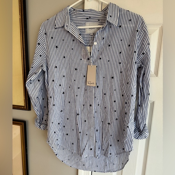 NWT Rails Rocsi Flocked Star Print Shirt - Picture 4 of 5